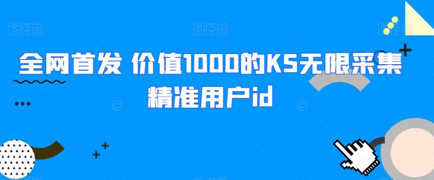 全网首发 价值1000的KS无限采集精准用户id网赚项目-副业赚钱-互联网创业-资源整合老猫网赚