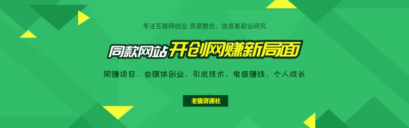搭建同款资源网站，日入2000+网赚项目-副业赚钱-互联网创业-资源整合老猫网赚