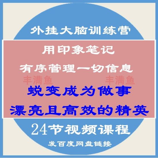 外挂大脑训练营（用印象笔记来管理知识）网赚项目-副业赚钱-互联网创业-资源整合老猫网赚